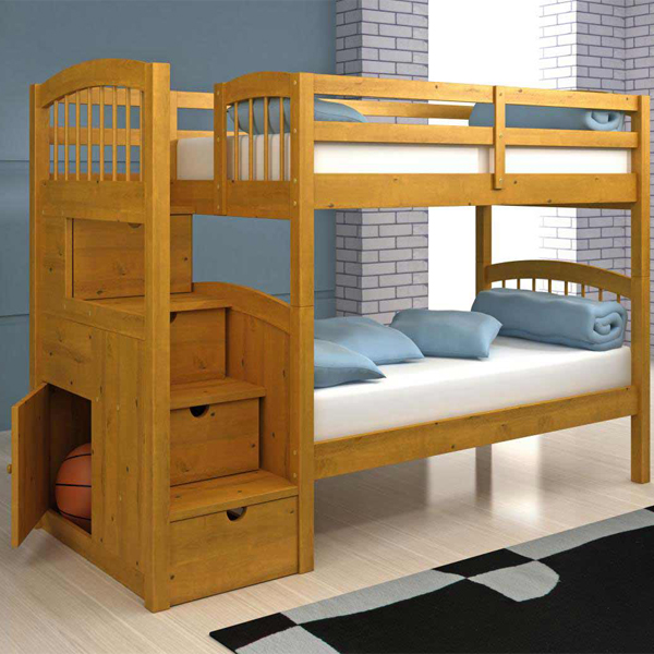 Tempat Tidur Tingkat Minimalis Modern Simpel Mewah Kayu Jati.