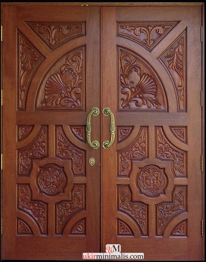 Pintu Rumah Ukir Minimalis Kayu Solid Terlengkap